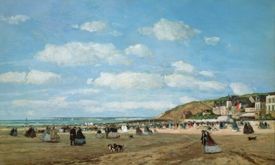 Der Strand von Trouville, 1863 von Eugene Louis Boudin